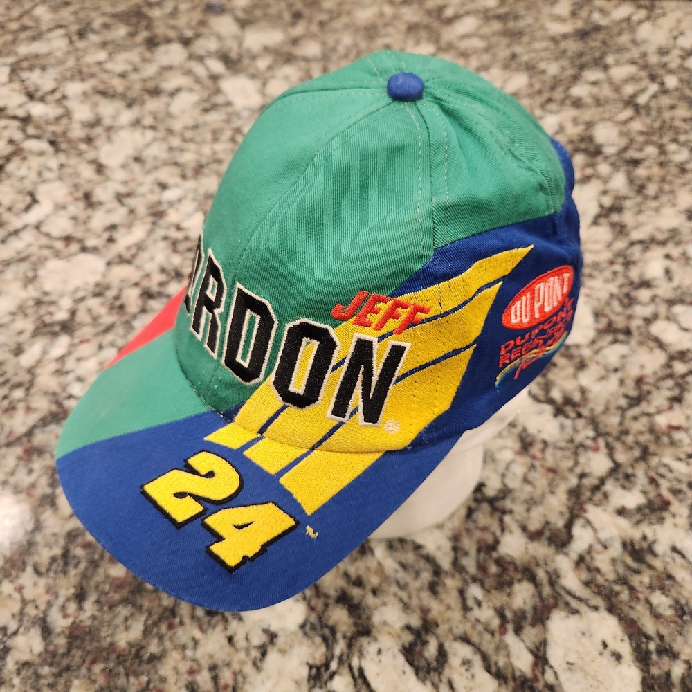 Vintage NASCAR Jeff Gordon 50th Nascar Anniversary Stripes Dupont Snapback hat
